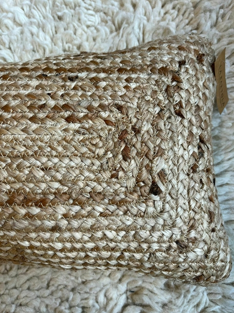 Almohadón yute trenzado liso - comprar online