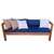 Conjunto Sofá U Azul Escuro - 2 Poltronas e 1 Sofá de Cinco Lugares - comprar online