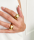 Anel liso ( dourado )