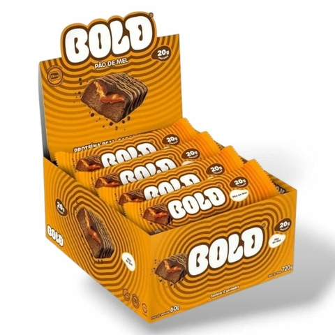Barra de Proteína BOLD Snacks Pão de Mel (20g de Proteína) - Caixa com 12 unidades