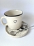 Taza + plato + cucharita + infusor corazón - comprar online