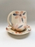 Mini taza + plato Flores