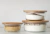 Frasco de vidrio con tapa hermética de bambú - comprar online