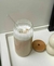 Vaso de Vidrio con Tapa de bambu y Sorbete MILAN Labrado - comprar online