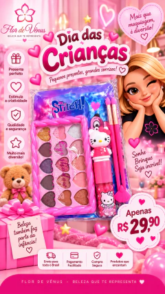 Kit Maquiagem Infantil Dia das Crianças na internet