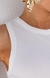 Regata Zara Cropped Canelada Sem Costura Off White na internet