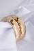 Bracelete folheado a ouro 18k design metal amassado