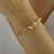 Pulseira elo corrente mix com pérolas fl ouro 18k