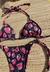 TOP ZOE MORANGO - Cortininha com Bojo Removível - BellaVie Beachwear