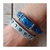 PULSERA BEBY - CUERO COLOR CELESTE CON TACHAS