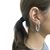 Arracada ovalada color plata - comprar en línea