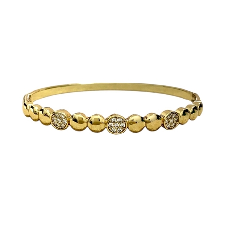 Brazalete dorado de bolitas