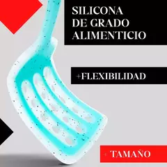 Set Utensilios Cocina Silicona X7 Piezas Soporte Giratorio Colores - Vida Moderna