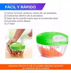 Picadora Vegetales Triturador Manual Multiuso Procesadora - tienda online