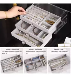 Alhajero Caja Organizadora Joyas Anillos Aros Accesorios - Vida Moderna