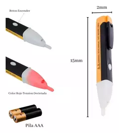 Lapiz Tester Alerta De Voltaje Busca Polo Detector + Pilas - tienda online