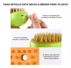 Cepillo 3 In 1 Cepillo De Vapor Para Gatos Y Perros Spray Masajeador - Vida Moderna