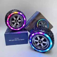 Parlante Bluetooth Llanta Celular Computadora Radio + Luces Rgb - tienda online