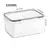 Caja de conservación para refrigerador, caja sellada transparente de doble capa
