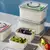 Caja de conservación para refrigerador, caja sellada transparente de doble capa - tienda online