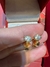 Brinco solitário diamantes Ouro amarelo - Samarah Jóias