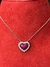 Colar Coração Rubi e Diamantes - P - loja online