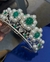 Coroa Esmeralda diamantes e pérolas - Samarah Jóias