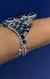 Bracelete Luxo Blue Sapphire e diamantes - Samarah Jóias