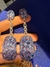 Brinco Blue Sapphire E Diamantes