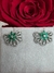 Brinco Leque Esmeralda e Diamantes