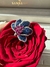 Anel Flor Safiras com Diamantes e Rubis