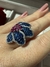 Anel Flor Safiras com Diamantes e Rubis - comprar online