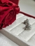 Brinco Flor Diamante Baguete
