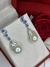 Brinco Safira com Perola e Diamante - comprar online
