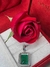 Pingente Quadrado Esmeralda com Diamantes - loja online