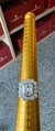 Anel Quadrado Diamantes