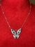 Colar Borboleta Safira e Diamantes