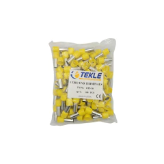 TERMINAL PRE ISOLADO TUBO (ILHOS) 25,0MM AM E25-16 - 100PCS
