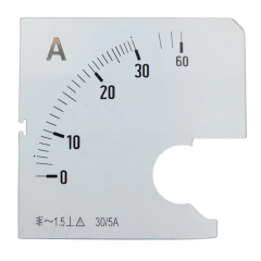 ESCALA AMPERIMETRO 72X72 30/5A - comprar online