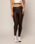 Conjunto Top e Legging Texture Duo - Marrom c/ Off White - Altup Fitness