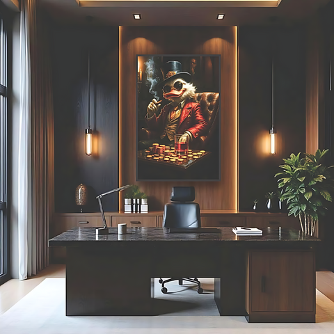 Quadro Divertido Pato Magnata - comprar online