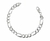 Pulseira Masculina 3x1 8mm Prata 925