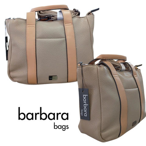 Cartera Barbara Bags Bicolor con Correa Desmontable