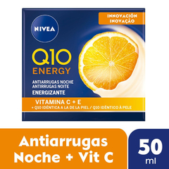 Crema De Noche Nivea Q10 Energy Antiarrugas - 50ml Tipo De Piel Madura en internet