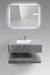 Combo Vanitory bacha estante y espejo con luz led incluida RO105-80 - comprar online