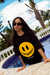 CAMISA OVERSIZED EMOJI PRETA - Uranuz
