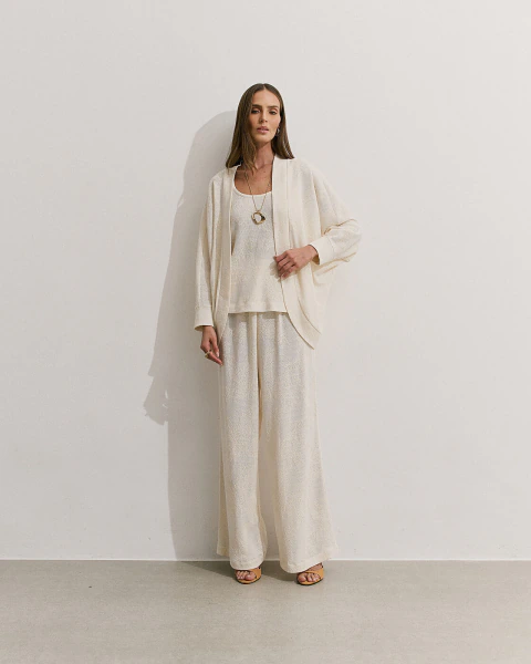 Calça Pantalona Cós Elástico