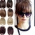 Aplique Cabelo Franja Lateral Castanho Escuro com Efeito Luzes - comprar online