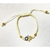 Pulseira Ajustável Macramê Mão de Fátima e Olho Grego com Pedrinhas - comprar online