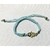 Pulseira Ajustável Macramê Mão de Fátima e Olho Grego com Pedrinhas
